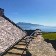 View from Skipness Castle roof over to Arran