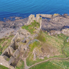 Overhead view of Dunure Castle