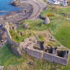 Overhead view of Dunure Castle